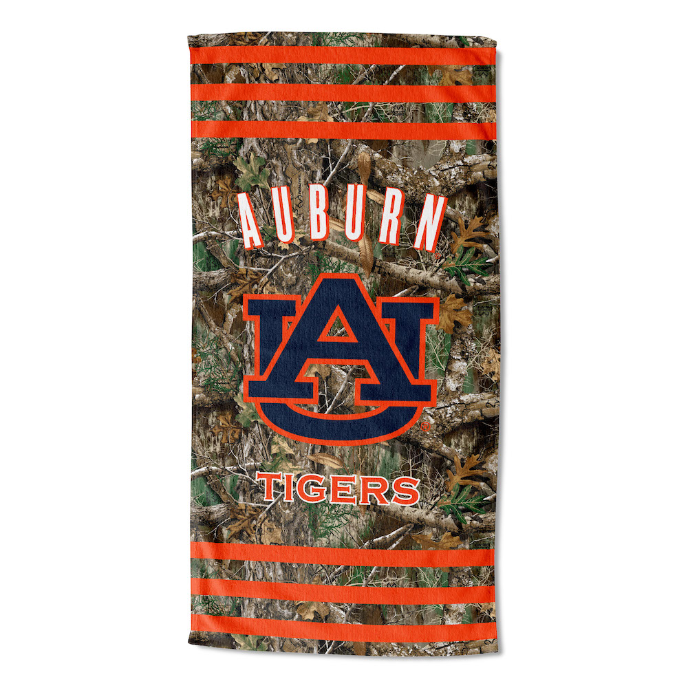 Auburn Tigers Real Tree Camo 30x60 Beach Towel