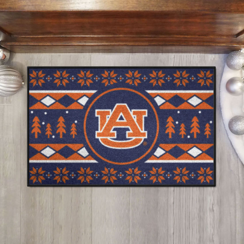 Auburn Tigers HOLIDAY SWEATER 20 x 30 STARTER Floor Mat