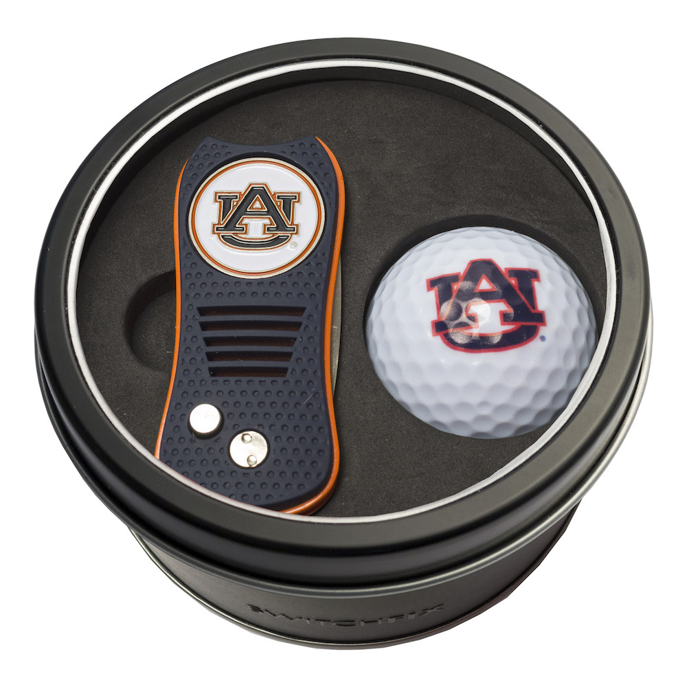 Auburn Tigers Switchblade Divot Tool and Golf Ball Gift Pack