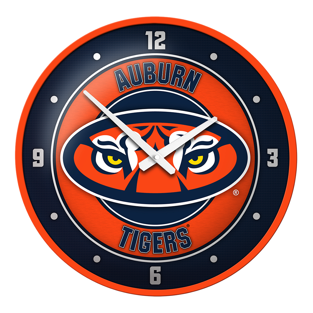 Auburn Tigers TIGER EYES Modern Disc Wall Clock