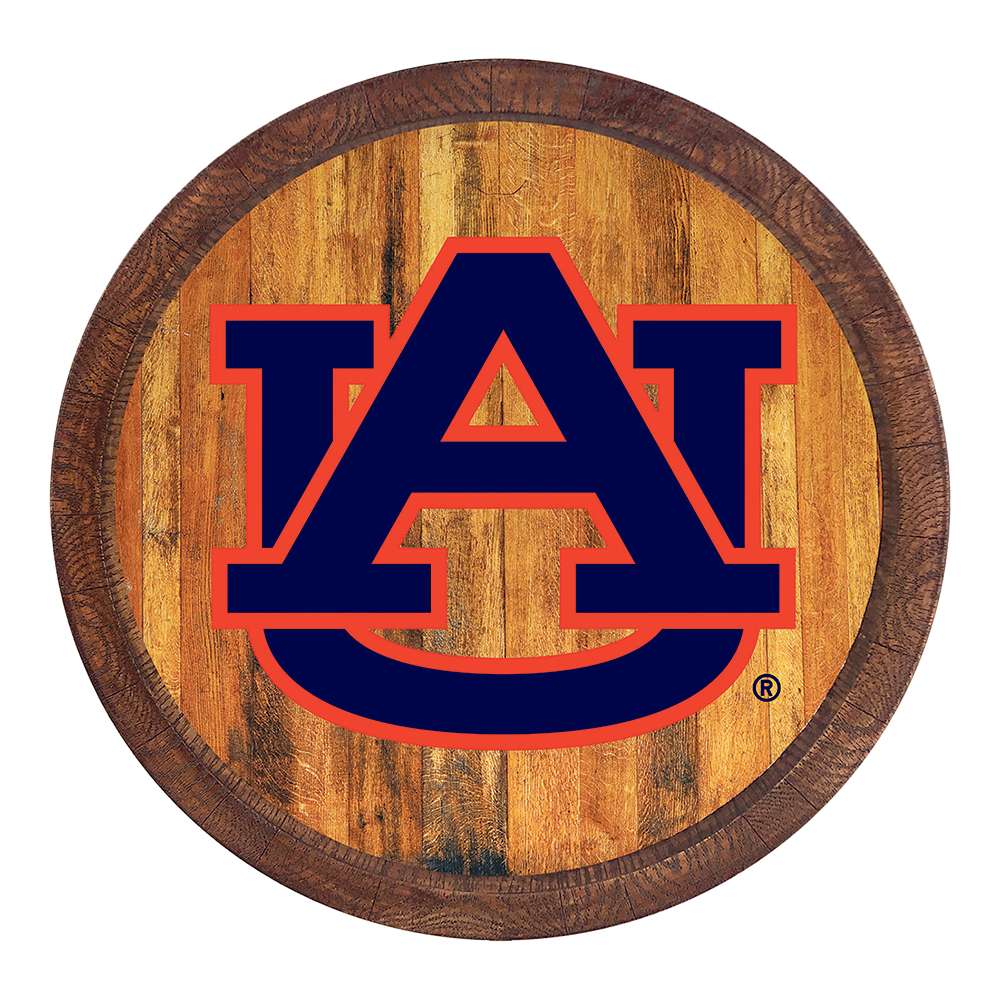 Auburn Tigers Logo FAUX Barrel Top Sign