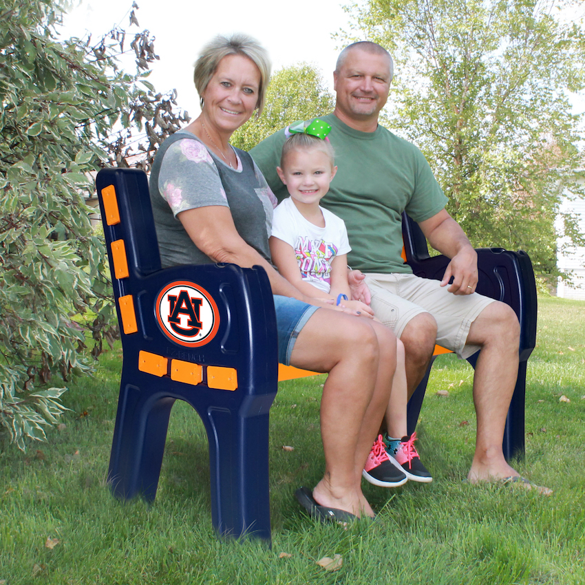 Auburn Tigers Park Bench