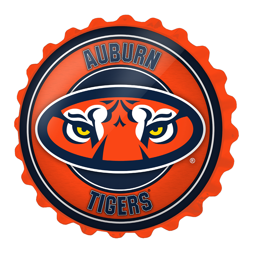 Auburn Tigers TIGER EYES Bottle Cap Wall Sign