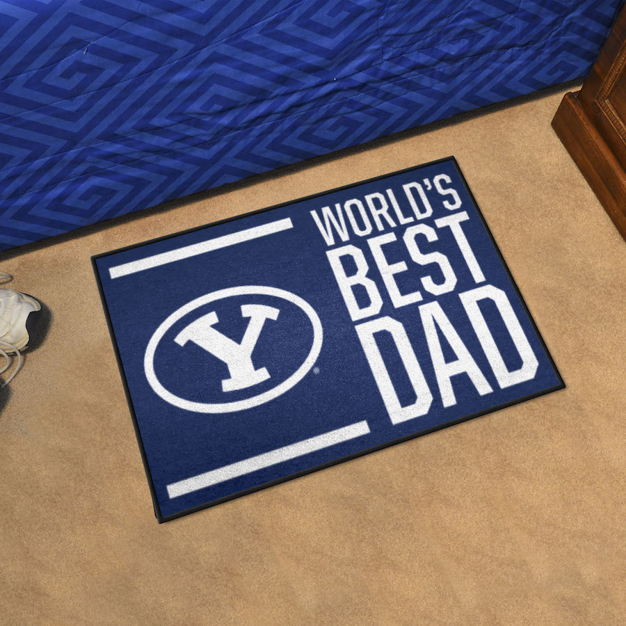 BYU Cougars 20 x 30 WORLDS BEST DAD Floor Mat