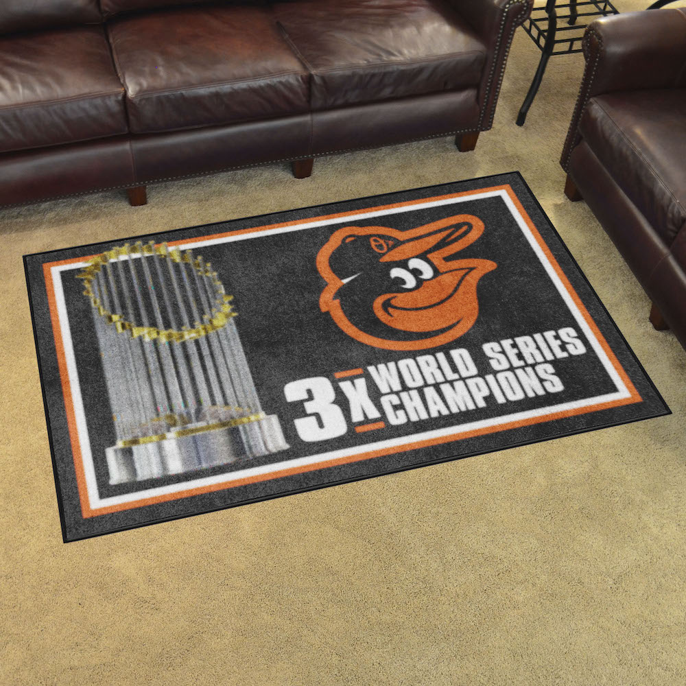 Baltimore Orioles 4 x 6 DYNASTY Area Rug