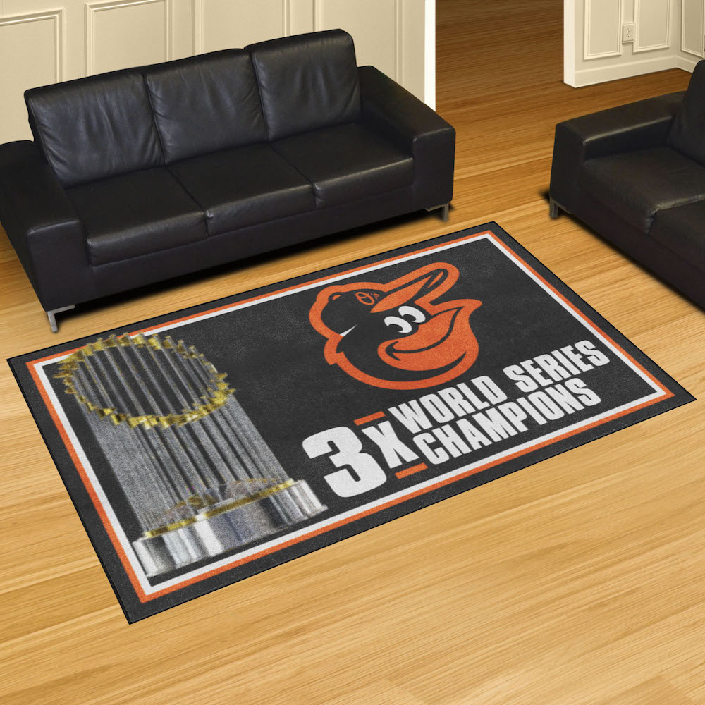 Baltimore Orioles 5 x 8 DYNASTY Area Rug