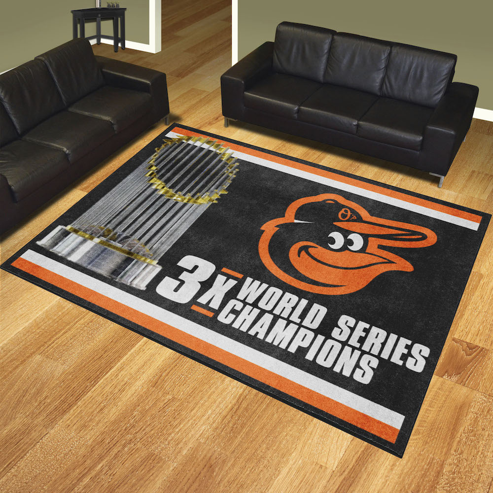 Baltimore Orioles 8 x 10 DYNASTY Area Rug