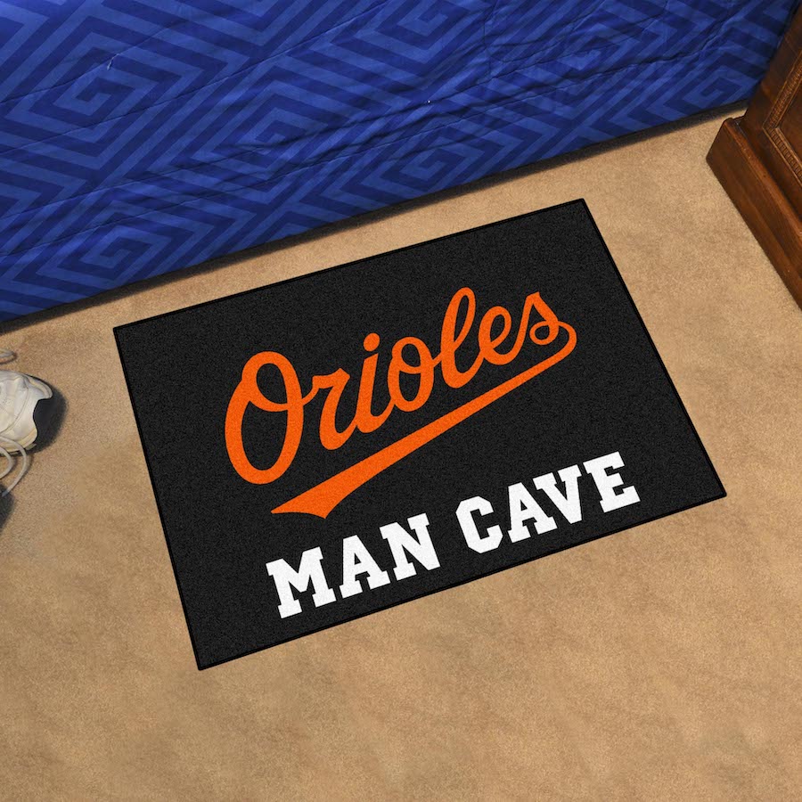 Baltimore Orioles ALT LOGO MAN CAVE 20 x 30 STARTER Floor Mat