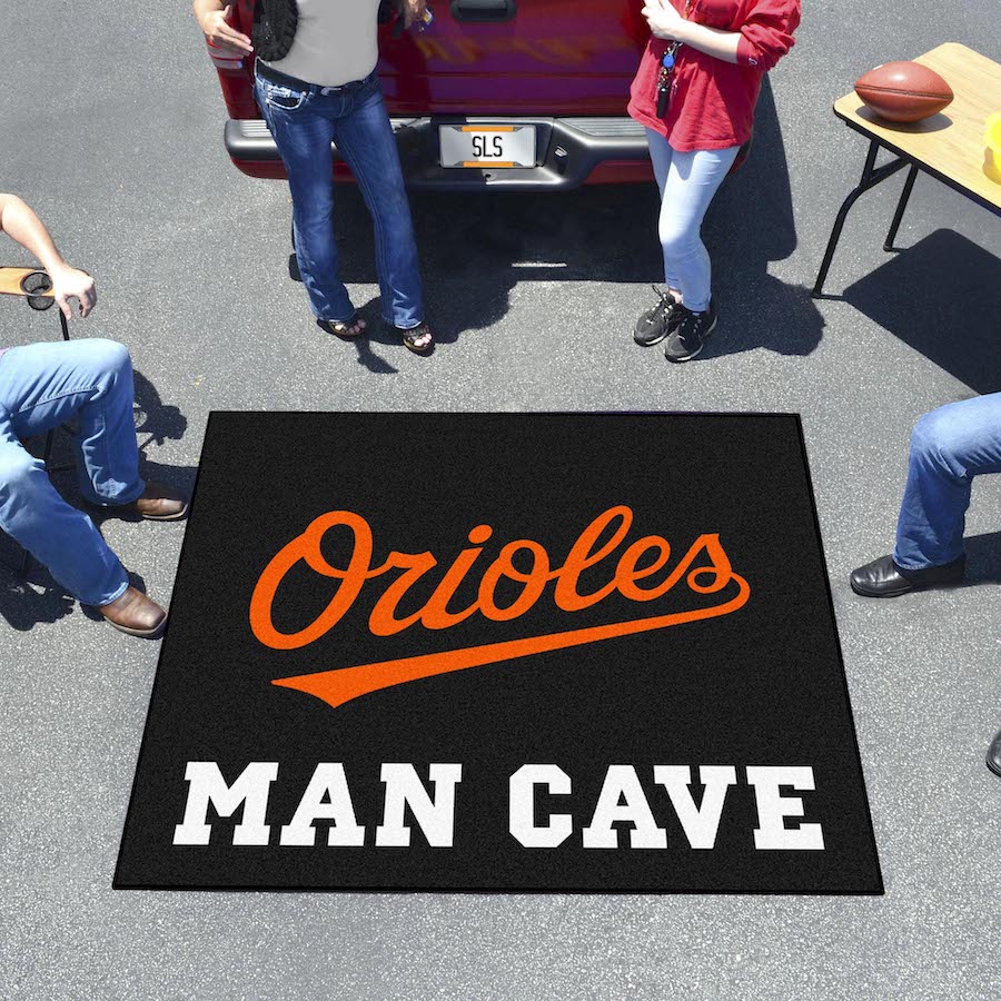 Baltimore Orioles ALT LOGO MAN CAVE TAILGATER 60 x 72 Rug