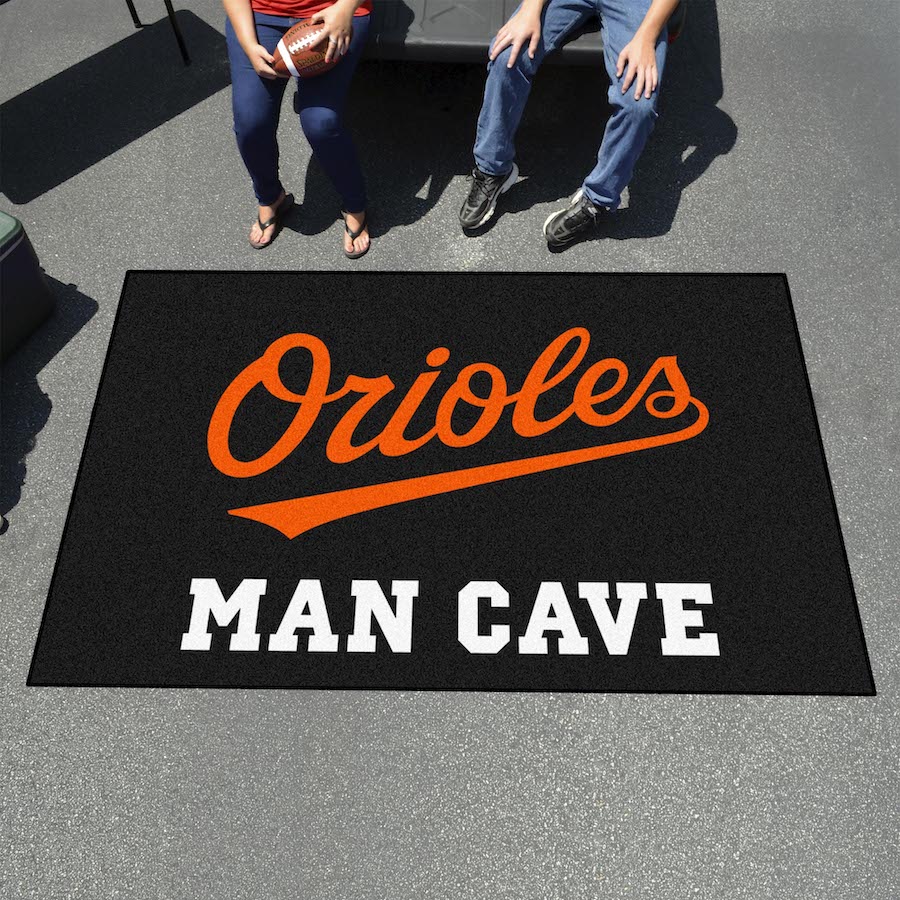 Baltimore Orioles ALT LOGO UTILI-MAT 60 x 96 MAN CAVE Rug