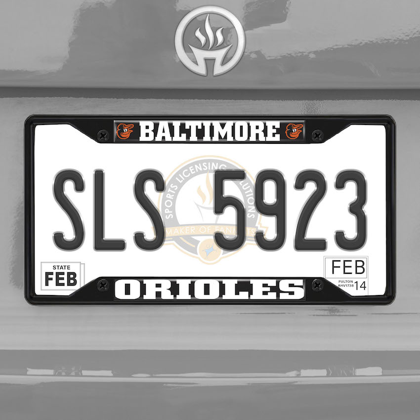 Baltimore Orioles Black License Plate Frame