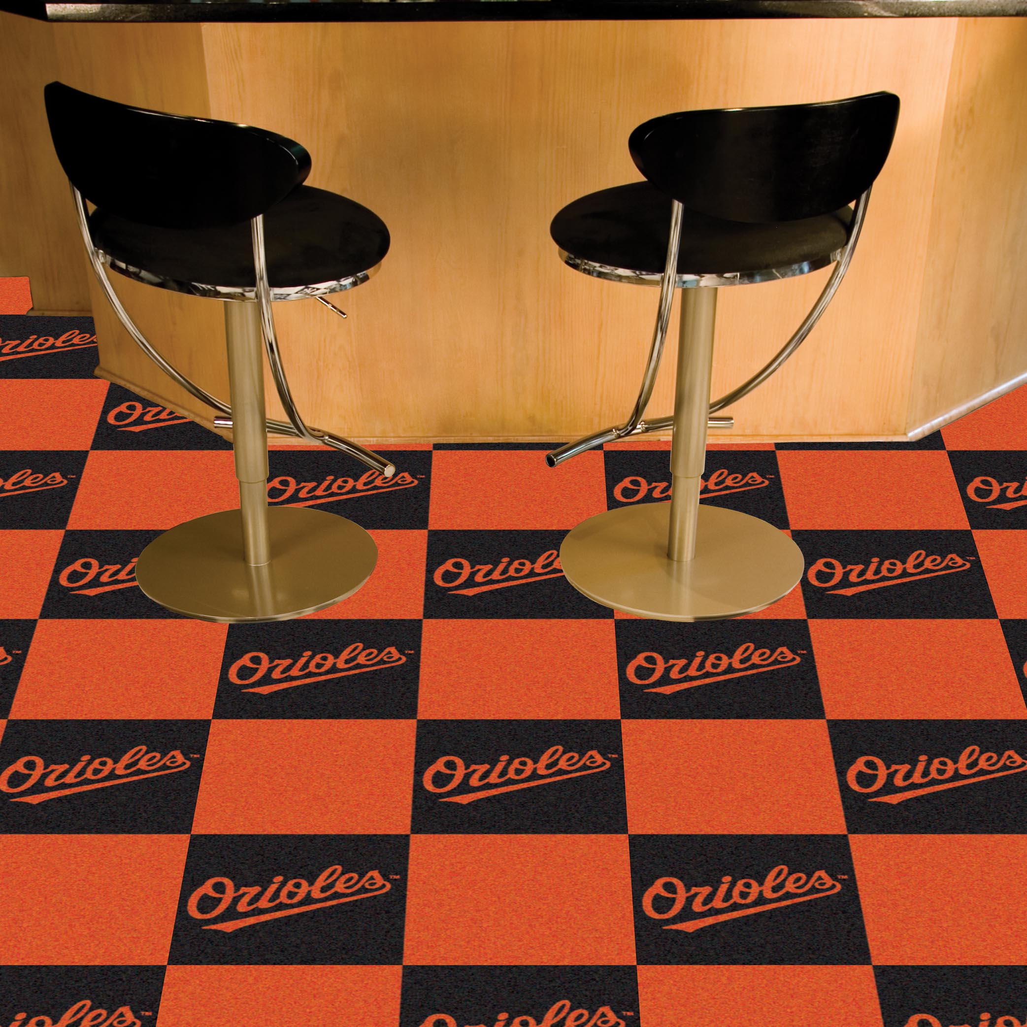 Baltimore Orioles Carpet Tiles 18x18 in.