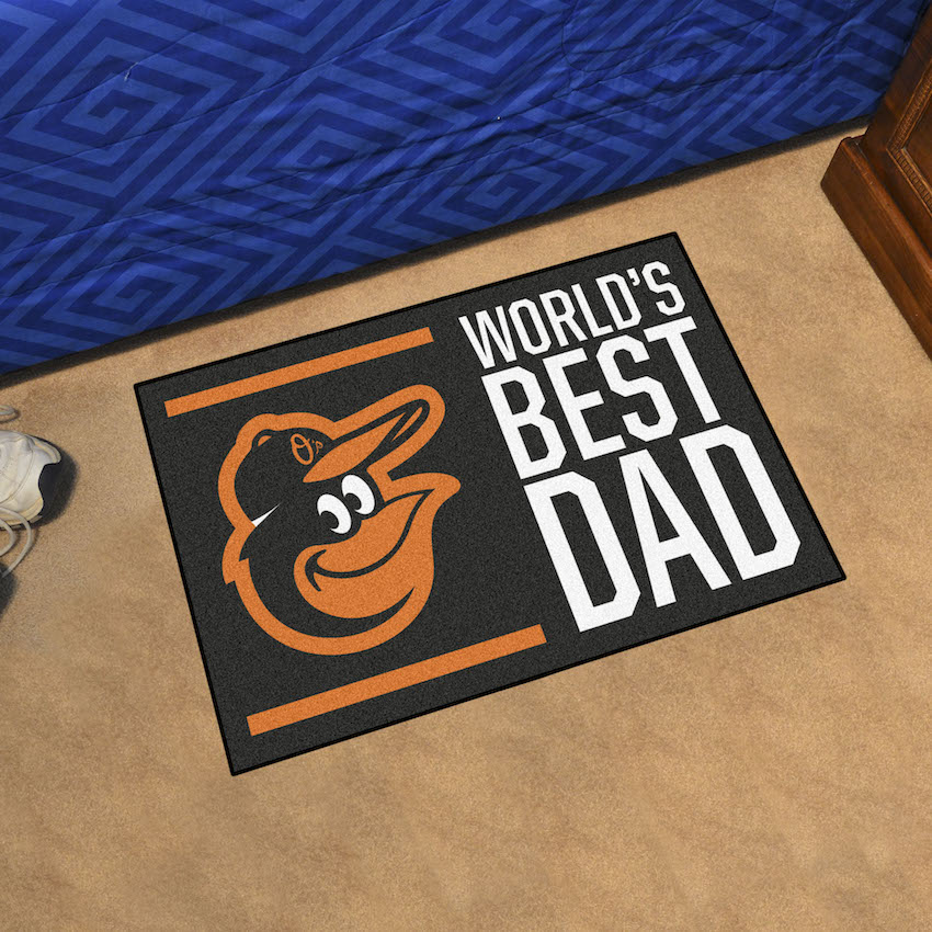 Baltimore Orioles 20 x 30 WORLDS BEST DAD Floor Mat