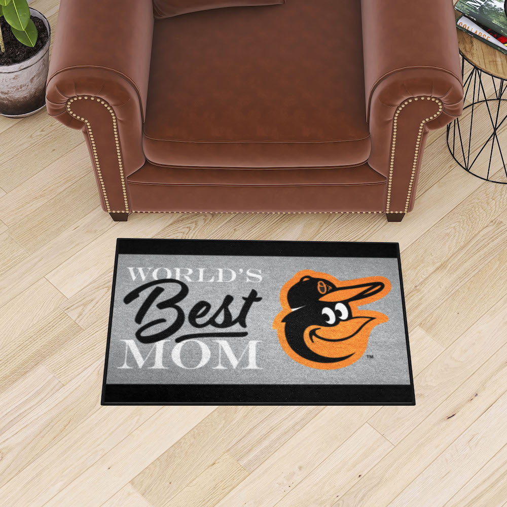 Baltimore Orioles 20 x 30 WORLDS BEST MOM Floor Mat