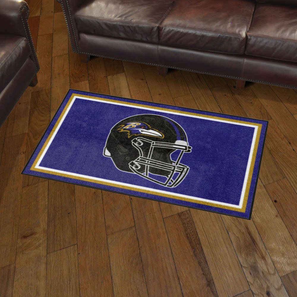 Baltimore Ravens 3x5 Area Rug - Helmet Logo