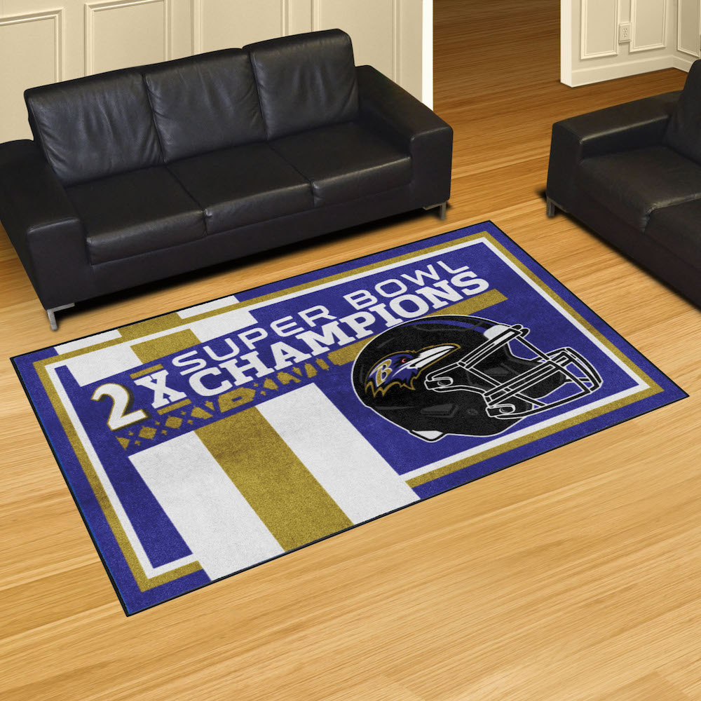 Baltimore Ravens 5 x 8 DYNASTY Area Rug