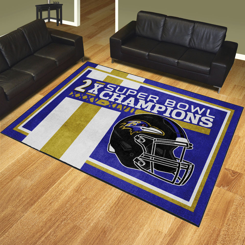 Baltimore Ravens 8 x 10 DYNASTY Area Rug