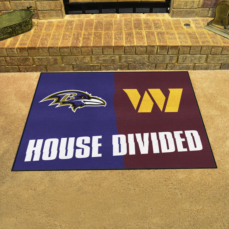 NFL House Divided Rivalry Rug Baltimore Ravens - Washington Commanders