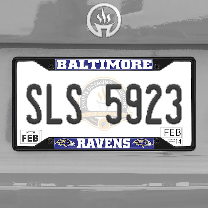 Baltimore Ravens Black License Plate Frame