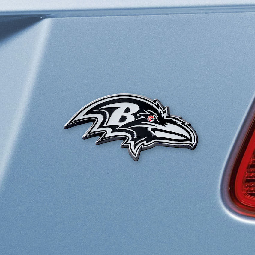 Baltimore Ravens Chrome Metal Auto Emblem