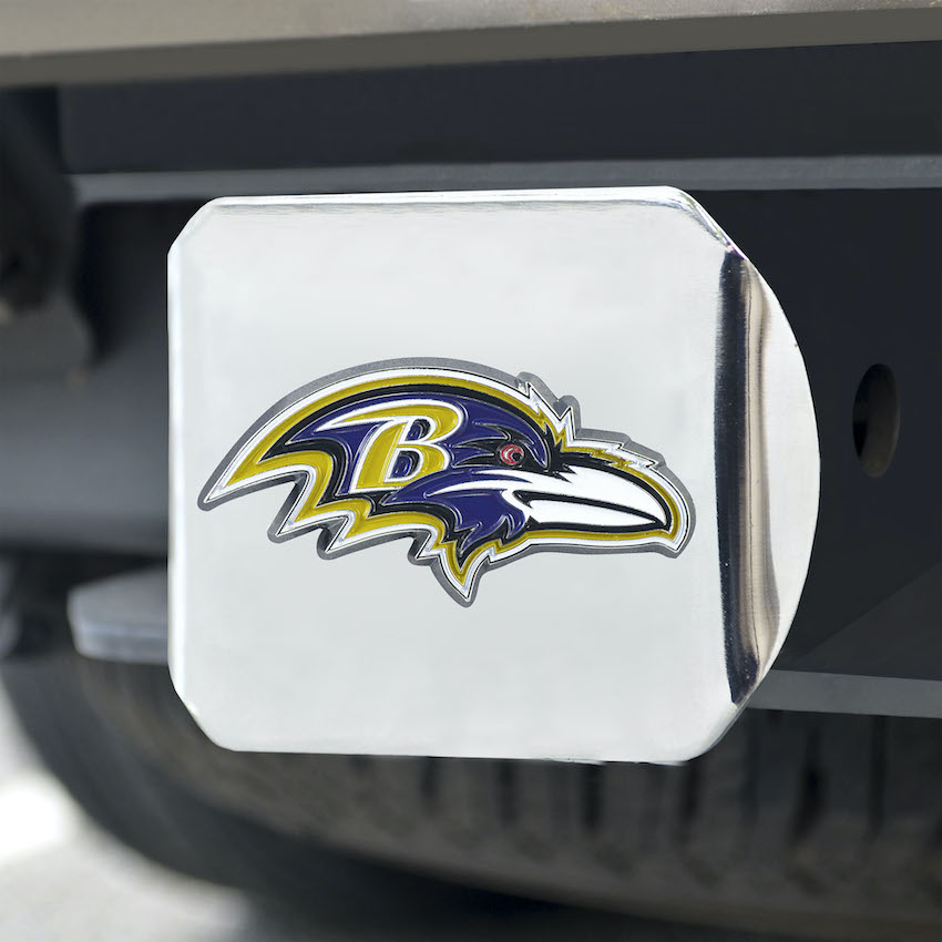 Baltimore Ravens Color Chrome Trailer Hitch Cover