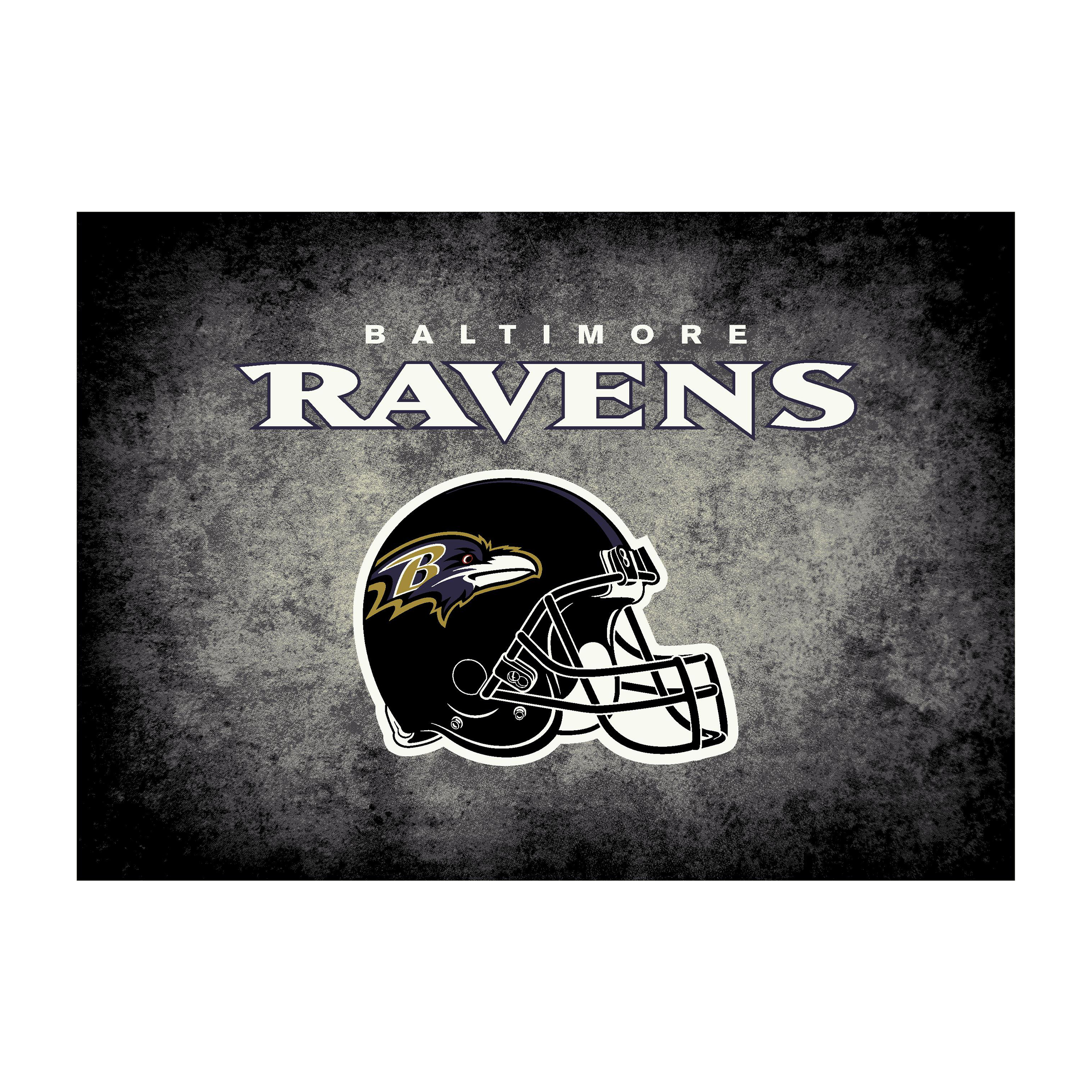 Baltimore Ravens 8 X 11 DISTRESSED Rug