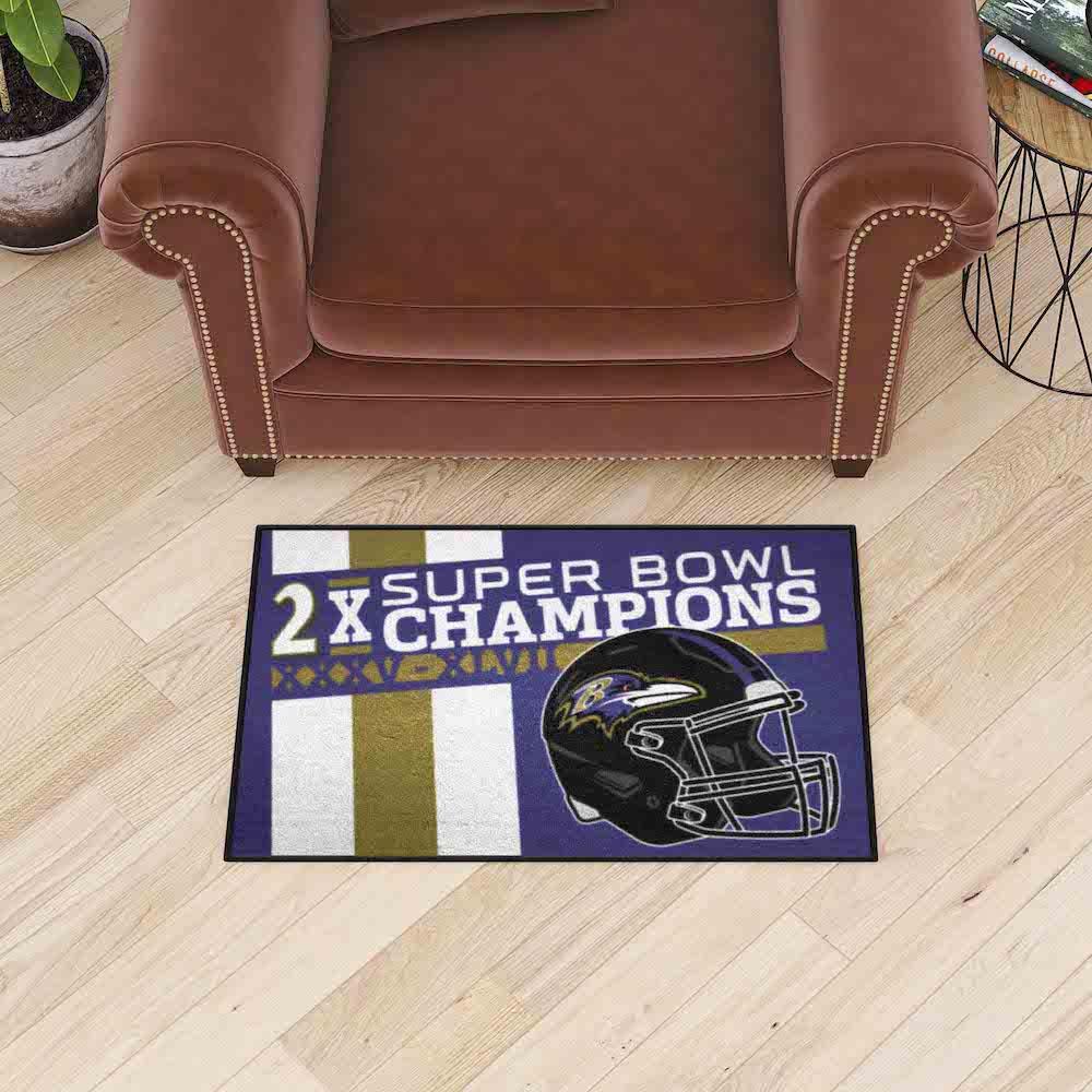 Baltimore Ravens DYNASTY Floor Mat - 20 x 30 inch Starter style