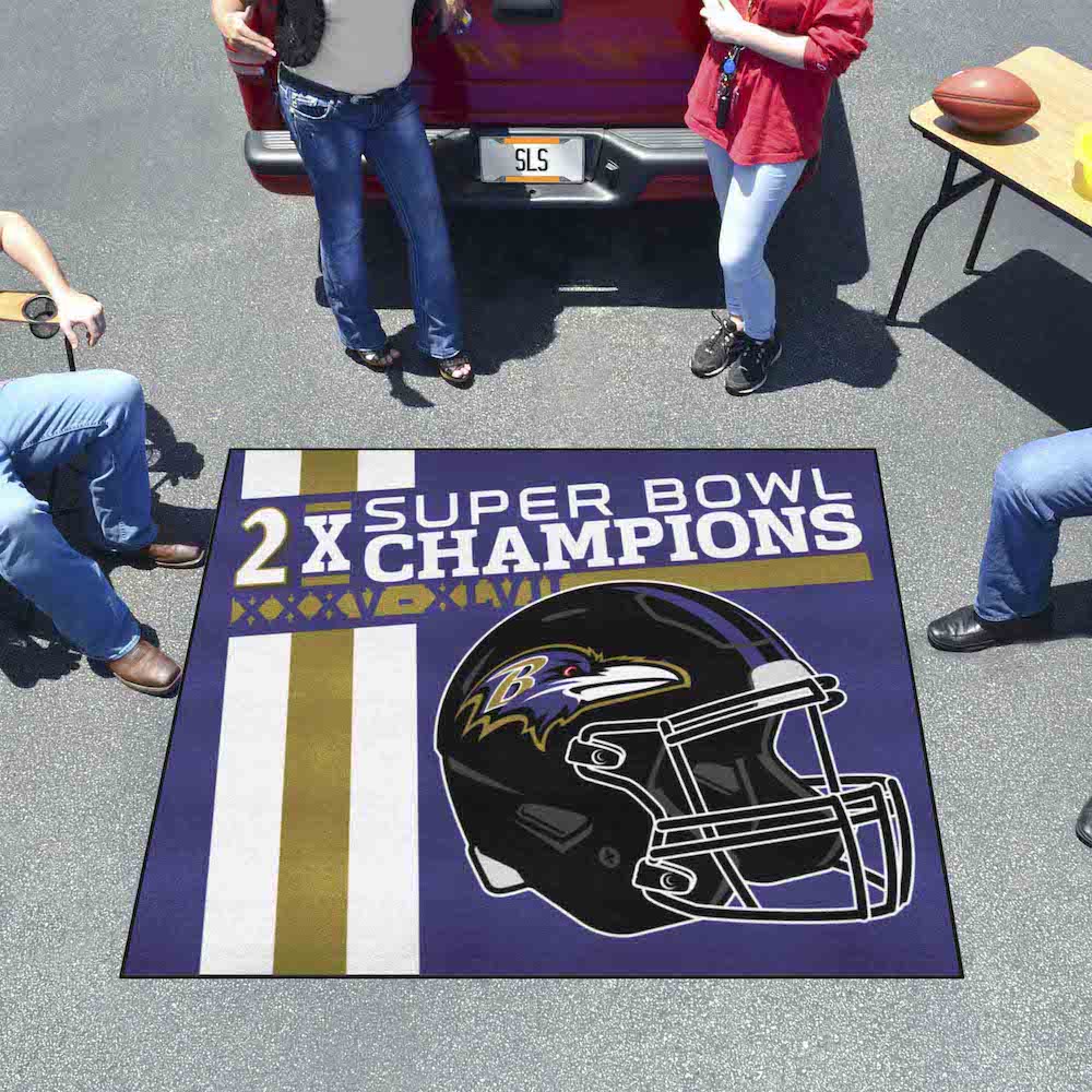 Baltimore Ravens DYNASTY Floor Mat - 60 x 72 inch Tailgater style