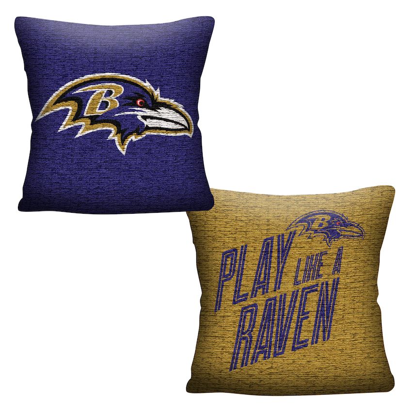 Baltimore Ravens Double Sided INVERT Woven Pillow