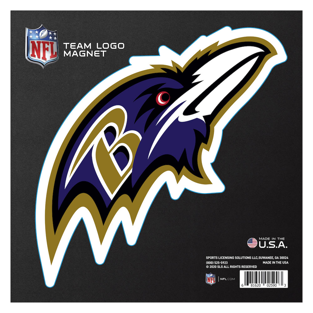 Baltimore Ravens Large Team Logo Magnet - Indoor Outdoor