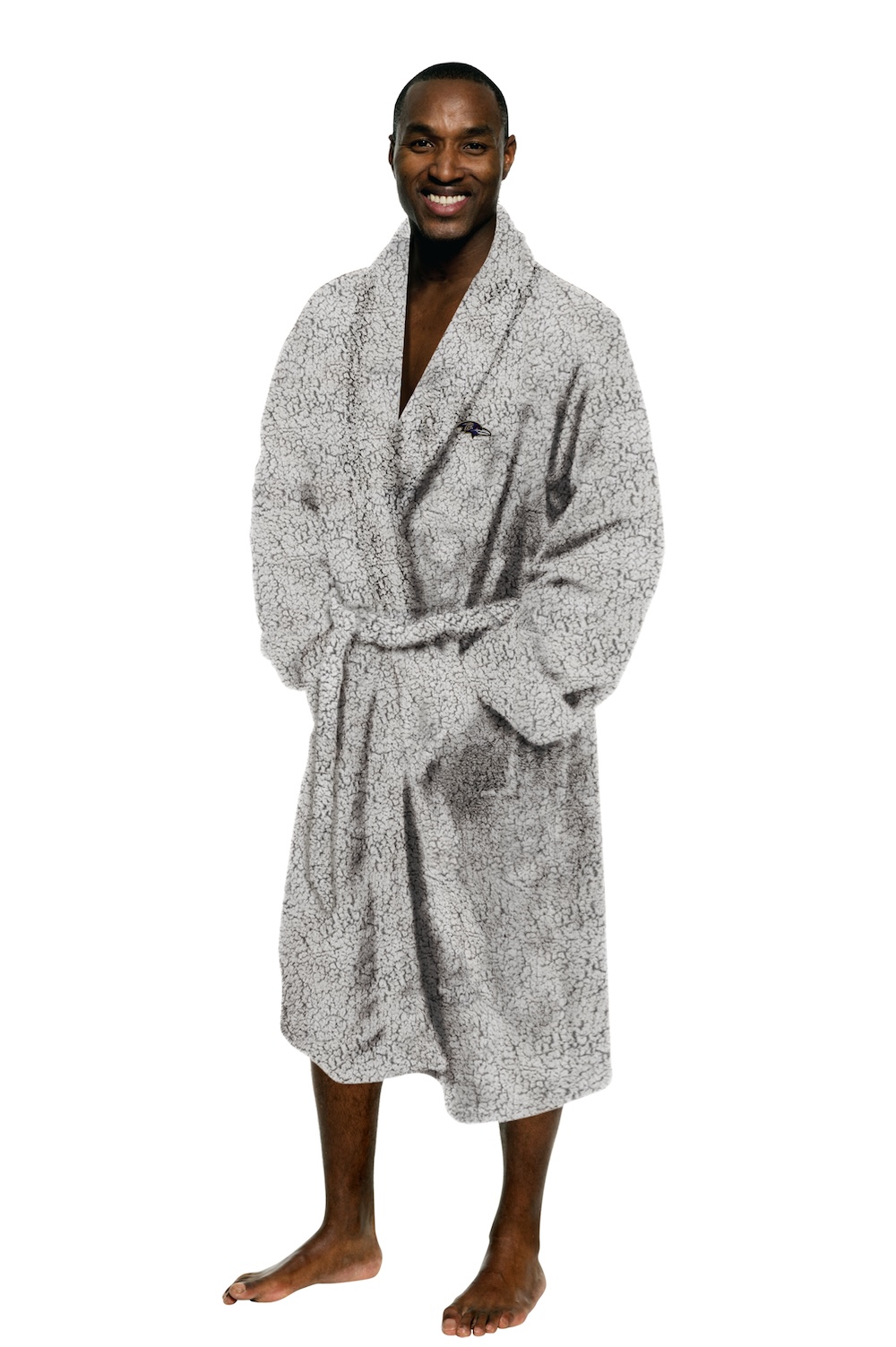 Baltimore Ravens Plush Sherpa Bath Robe MENS