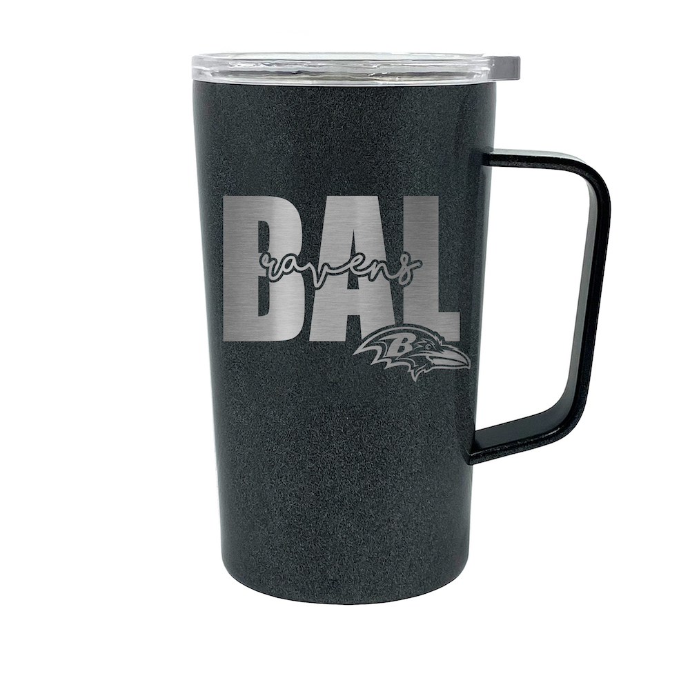 Baltimore Ravens 18 oz HUSTLE Travel Mug - ONYX