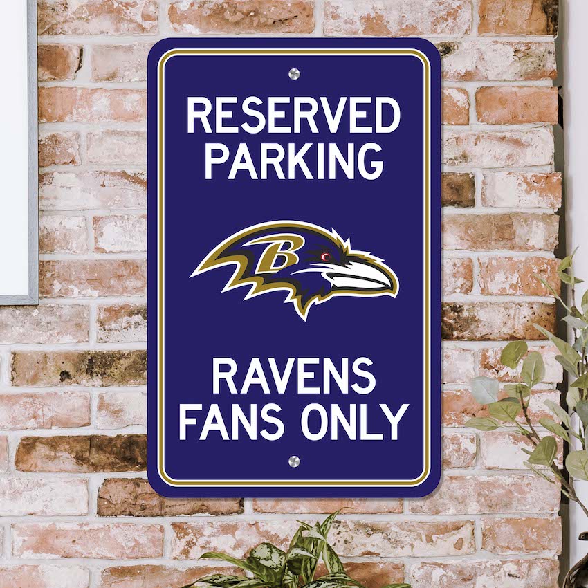 Baltimore Ravens RESERVED Parking Sign