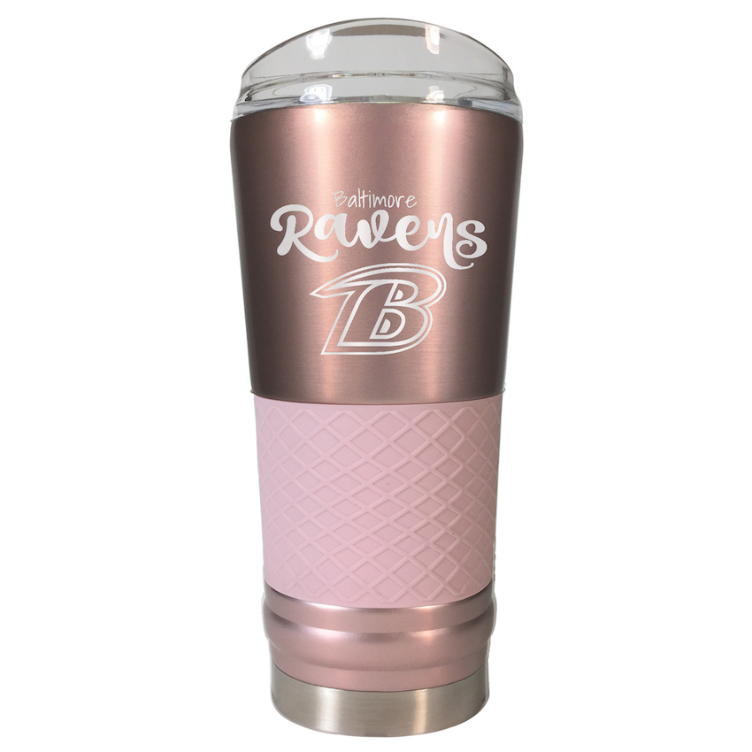 Baltimore Ravens 24 oz Rose Gold Draft Travel Tumbler