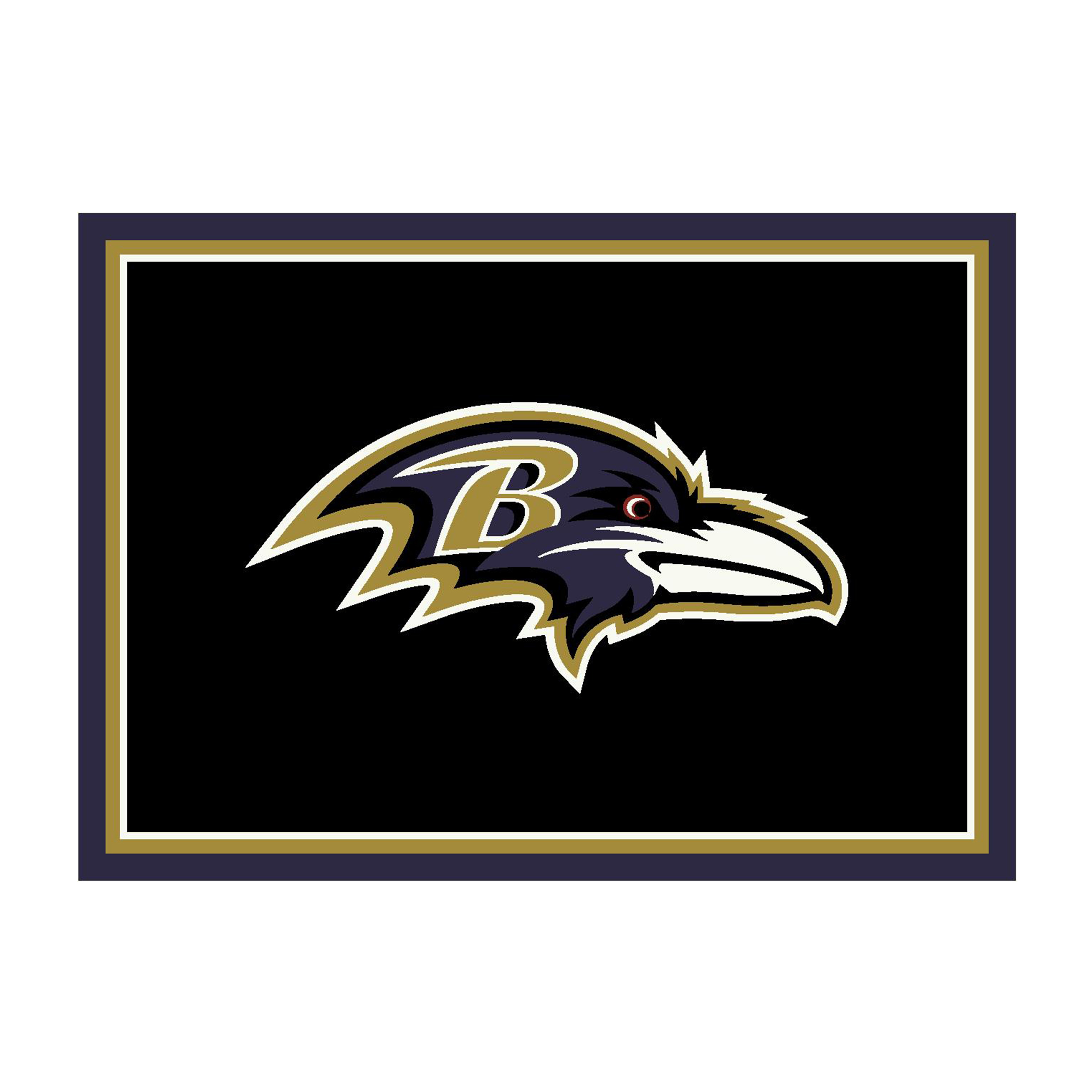 Baltimore Ravens 6 X 8 SPIRIT Rug