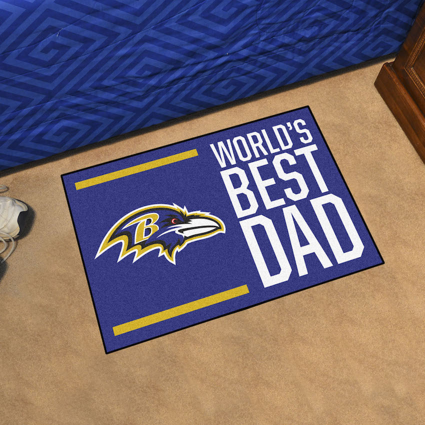 Baltimore Ravens 20 x 30 WORLDS BEST DAD Floor Mat