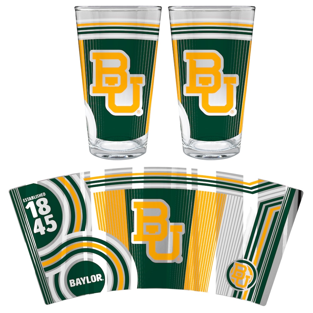 Baylor Bears COOL VIBES 2 pc Pint Glass Set