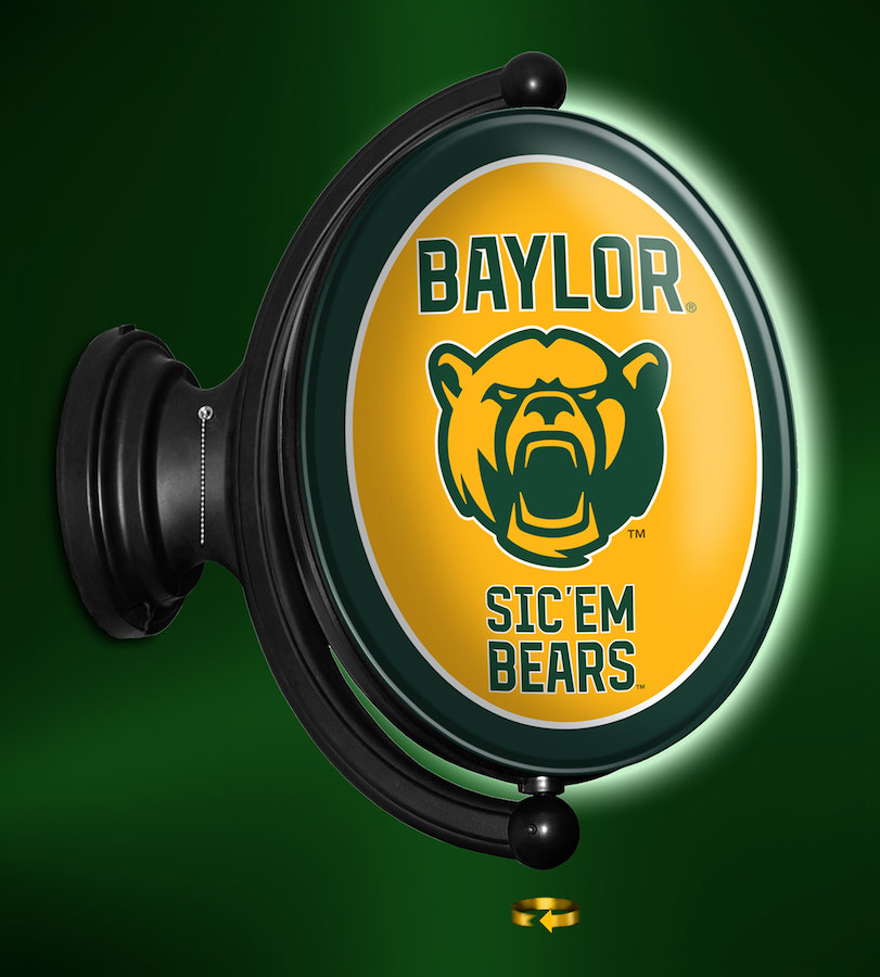 Baylor Bears LED Rotating Wall Sign ~ OVAL BAB