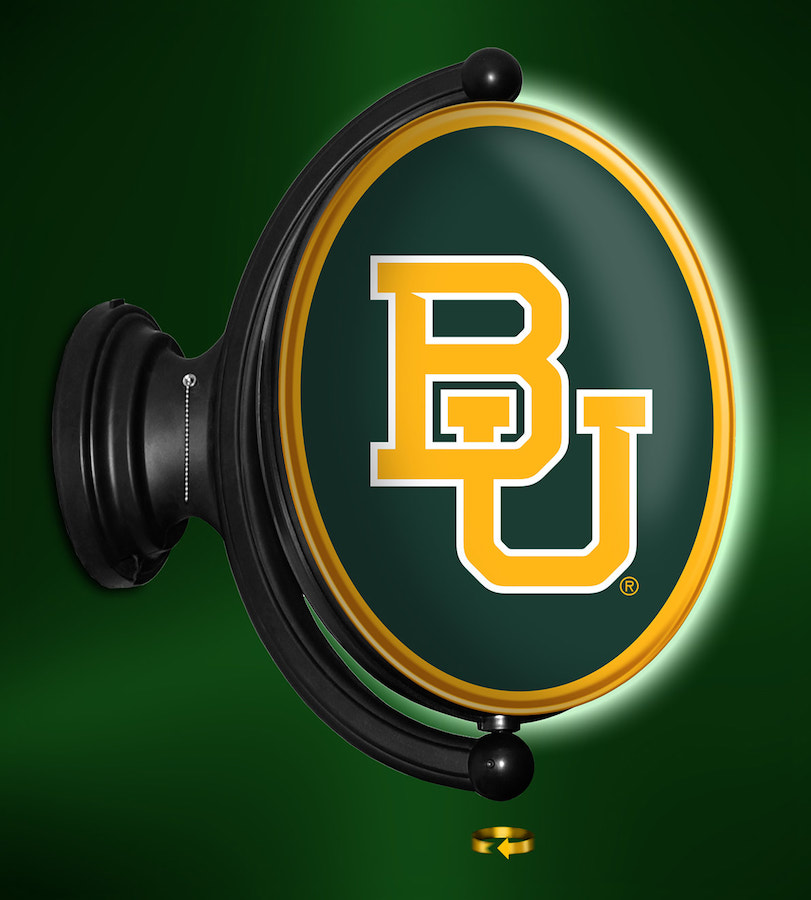 Baylor Bears LED Rotating Wall Sign ~ OVAL PL