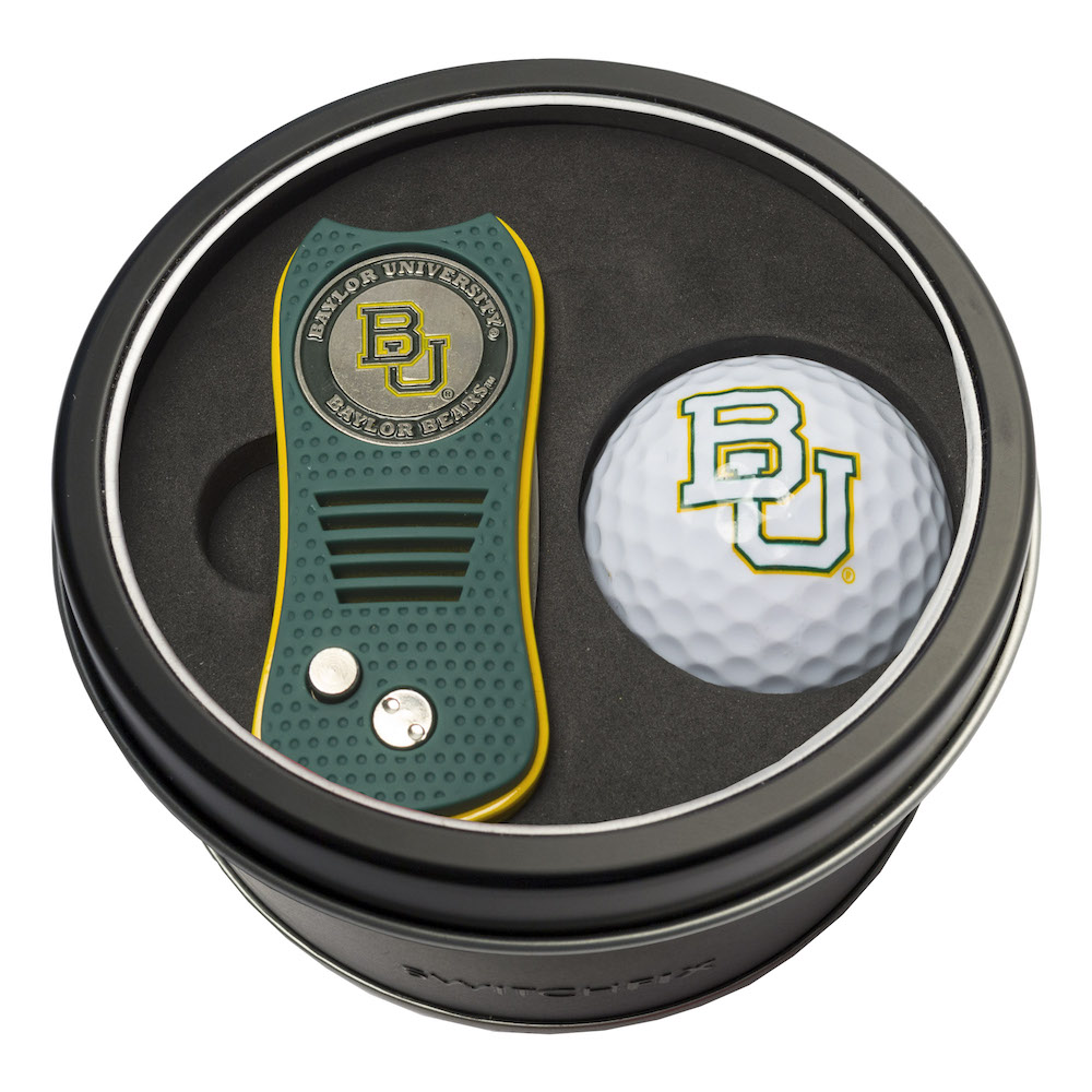 Baylor Bears Switchblade Divot Tool and Golf Ball Gift Pack