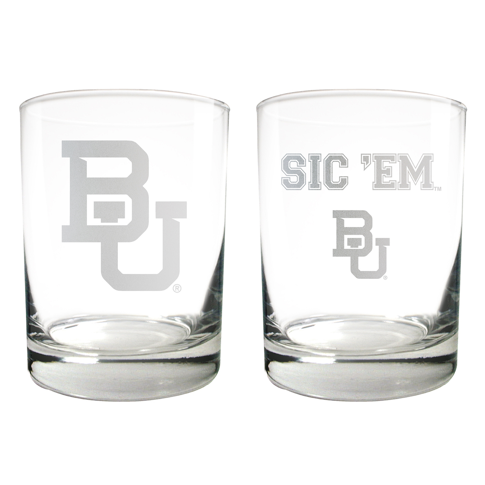 Baylor Bears 2pc Rocks Glass Set