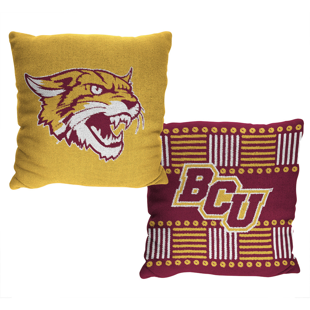 Bethune Cookman Wildcats HOMAGE Double Sided INVERT Woven Pillow