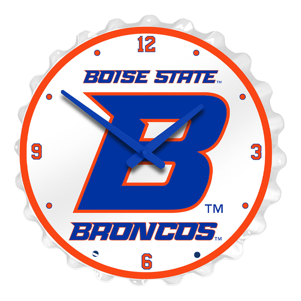 Boise State Broncos B LOGO Bottle Cap Wall Clock