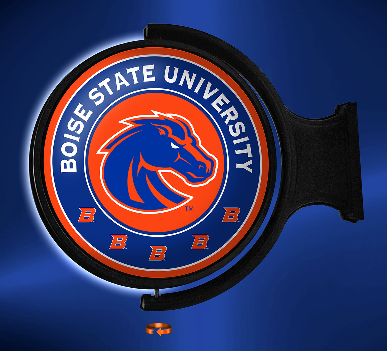 Boise State Broncos LED Rotating Wall Sign ~ ORANGE