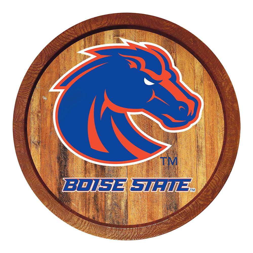 Boise State Broncos FAUX Barrel Top Sign