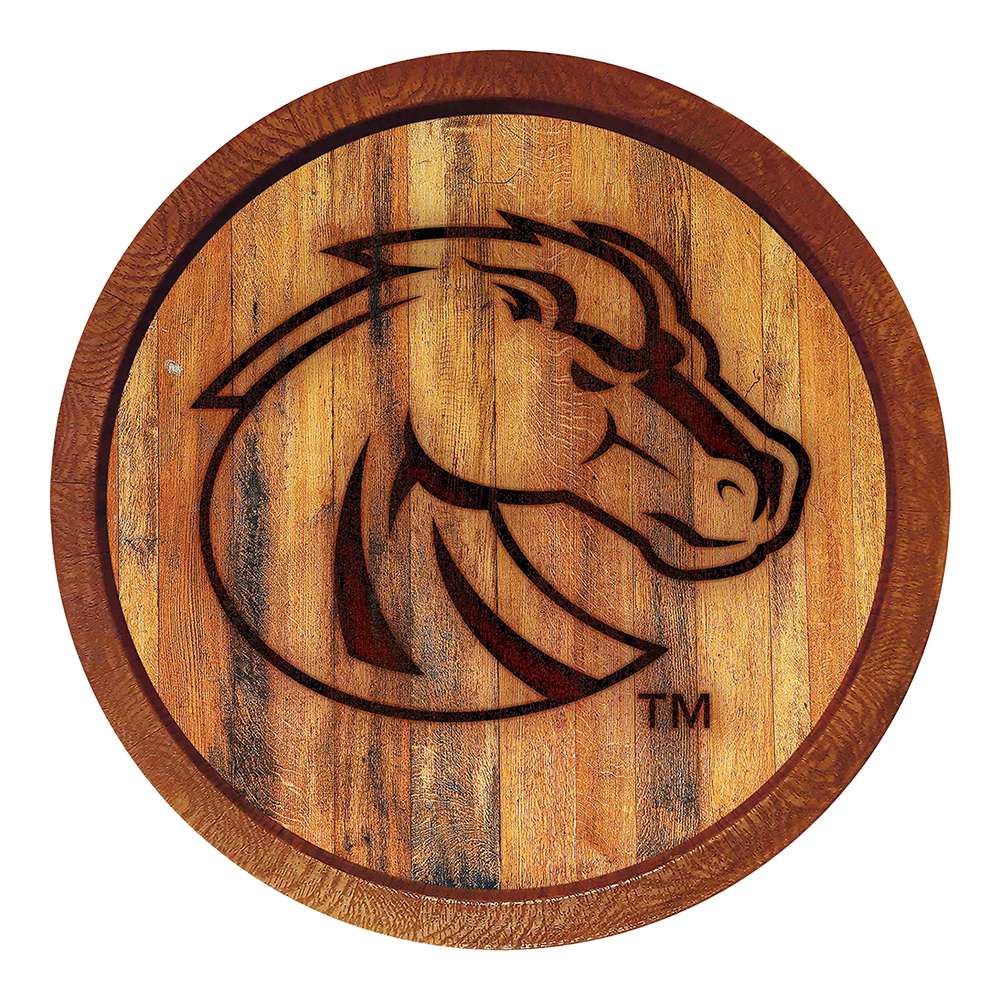 Boise State Broncos Branded FAUX Barrel Top Sign