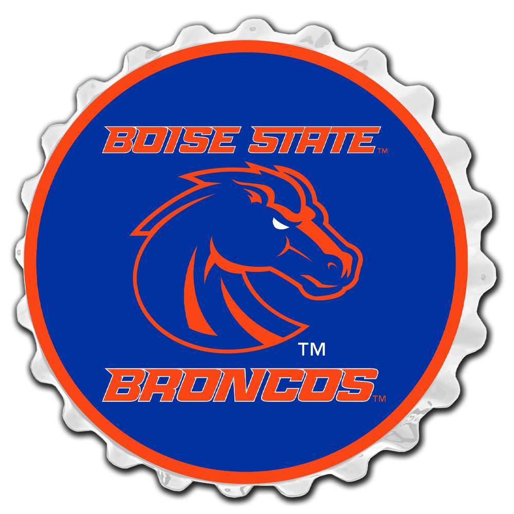 Boise State Broncos BRONCO Bottle Cap Wall Sign