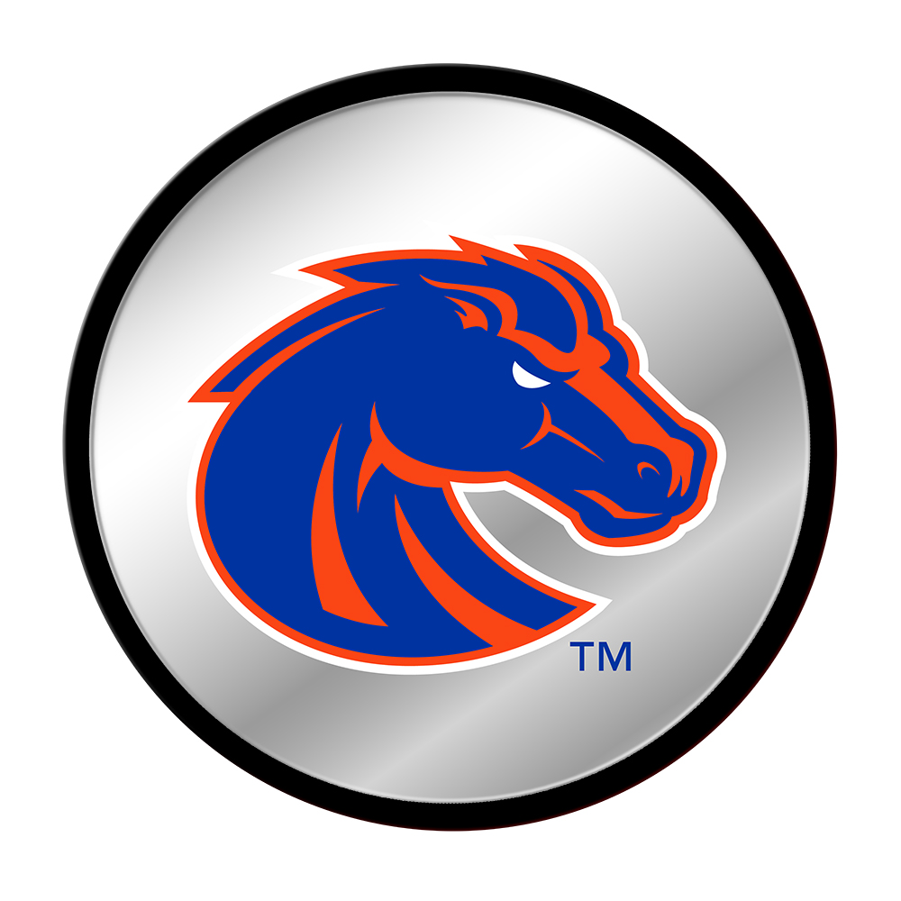 Boise State Broncos MASCOT Modern Disc Mirrored Wall Sign