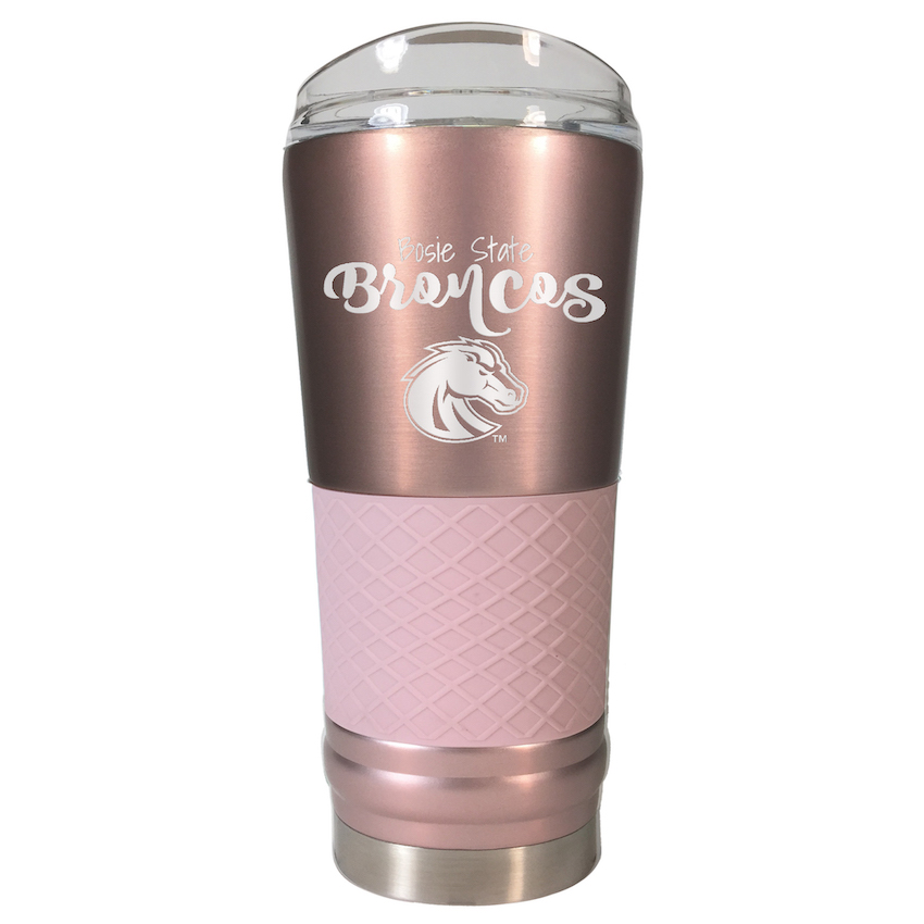 Boise State Broncos 24 oz Rose Gold Draft Travel Tumbler