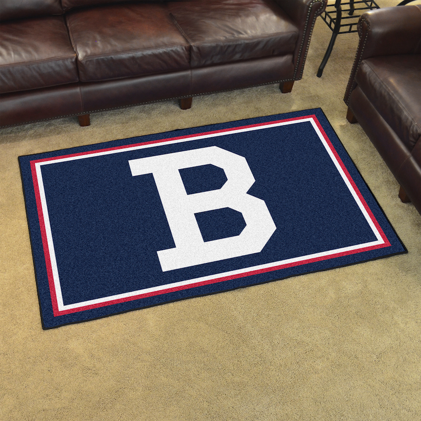 Boston Braves MLBCC Vintage 4x6 Area Rug Throwback Logo